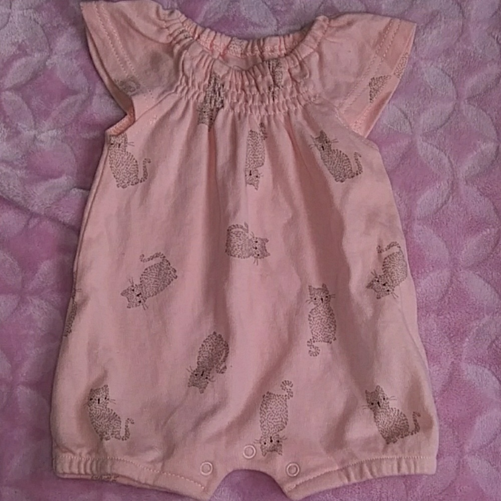 Pink kitty rumper